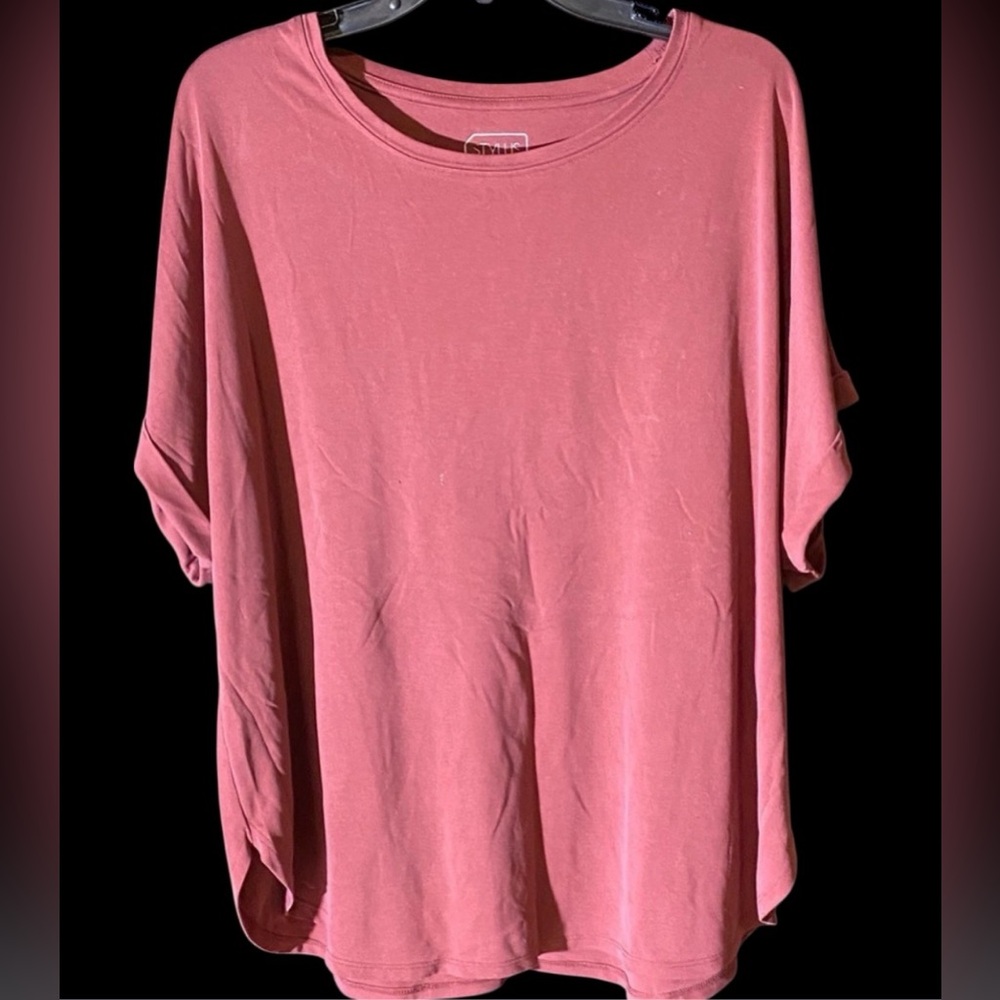 STYLUS Women's Short Sleeve Dusty Rose Tee - Picture 4 of 8